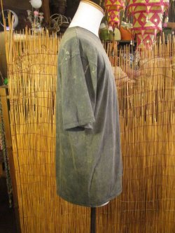 画像3: ストーンウォッシュ加工＊コットン素材＊ロータス＊ハンドペイント＊半袖Ｔシャツ＊ＸＬ