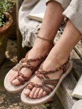 【２５・５ｃｍ〜２６ｃｍ】ソフトタイプ＊編み編み＊紐サンダル