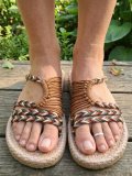 【２２・５ｃｍ〜２３ｃｍ】ソフトタイプ＊編み編み＊紐サンダル