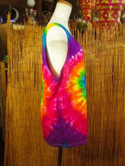 画像3: ストレッチ＊コットン素材＊タイダイ染め＊タンクトップ＊ＸＬ
