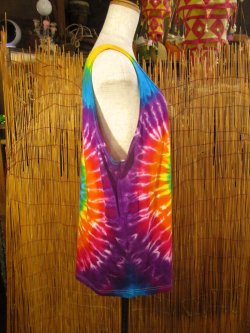 画像3: ストレッチ＊コットン素材＊タイダイ染め＊タンクトップ＊ＸＬ