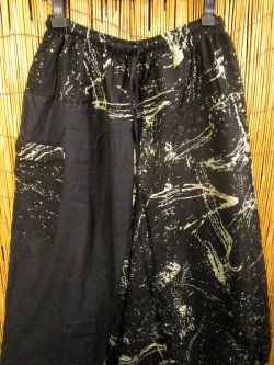 画像3: 黒色＋和風プリント＊切り替え＊コットン素材＊ふんわり＊サルエルパンツ