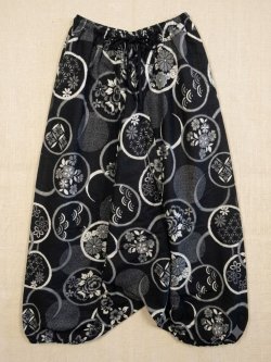 画像1: 和風プリント＊コットン素材＊ふんわり＊サルエルパンツ