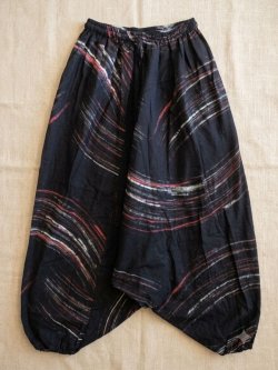 画像1: 和風プリント＊コットン素材＊ふんわり＊サルエルパンツ