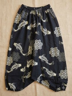 画像1: 和風プリント＊コットン素材＊ふんわり＊サルエルパンツ