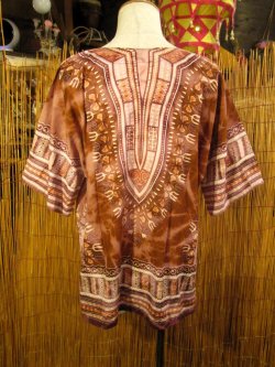 画像4: タイダイ染め＊アフリカンプリント＊ダシキ＊ＤＡＳＨＩＫＩ＊ＸＬ