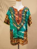 タイダイ染め＊アフリカンプリント＊ダシキ＊ＤＡＳＨＩＫＩ＊ＸＬ