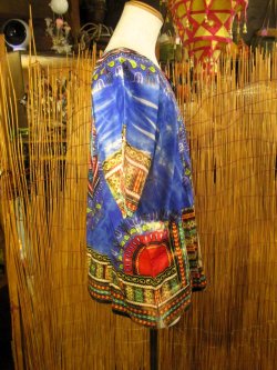 画像3: タイダイ染め＊アフリカンプリント＊ダシキ＊ＤＡＳＨＩＫＩ＊Ｌ