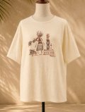 ココペリ＊ハンドペイント＊Ｗコットン素材＊ハーフスリーブ＊プルオーバー