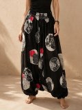 和風プリント＊レーヨン素材＊ふんわり＊サルエルパンツ