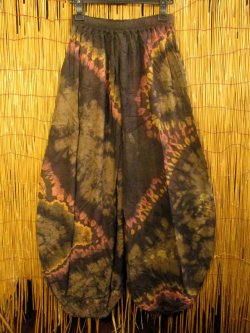 画像2: ラヴァタイダイ染め＊レーヨン素材＊ゆったりシルエット＊ビッグアラジンパンツ＊バルーンパンツ