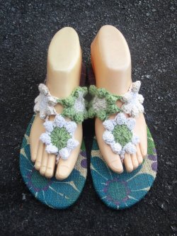 画像2: 【２４ｃｍ〜２４・５ｃｍ】ソフトタイプ＊お花＊編み編み＊ビーチサンダル