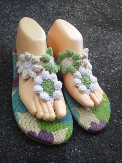 画像3: 【２４・５ｃｍ〜２５ｃｍ】ソフトタイプ＊お花＊編み編み＊ビーチサンダル