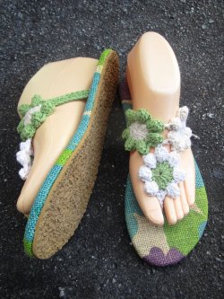 画像4: 【２４・５ｃｍ〜２５ｃｍ】ソフトタイプ＊お花＊編み編み＊ビーチサンダル