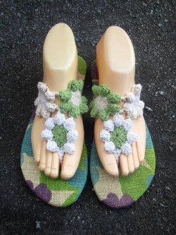 画像2: 【２４・５ｃｍ〜２５ｃｍ】ソフトタイプ＊お花＊編み編み＊ビーチサンダル