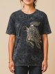 ストーンウォッシュ加工＊コットン素材＊ウミガメ＊ハンドペイント＊半袖Ｔシャツ＊Ｌ