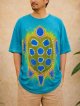 亀さん＊タイダイ染め＊コットン素材＊半袖＊Ｔシャツ＊Ｌ