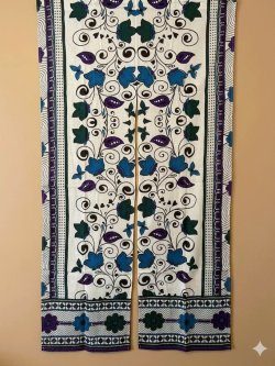画像1: 【１５０ｃｍ×８５ｃｍ】インド綿＊お花プリント＊暖簾＊のれん
