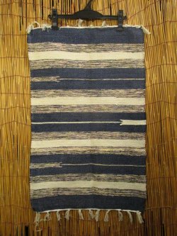 画像2: 【５０ｃｍ×８０ｃｍ】コットン＆ポリエステル素材＊手織り＊シャトルラグマット