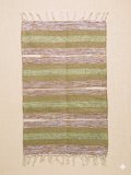 【５０ｃｍ×８０ｃｍ】コットン＆ポリエステル素材＊手織り＊シャトルラグマット
