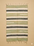 【５０ｃｍ×８０ｃｍ】コットン＆ポリエステル素材＊手織り＊シャトルラグマット