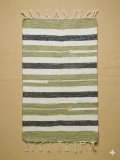 【５０ｃｍ×８０ｃｍ】コットン＆ポリエステル素材＊手織り＊シャトルラグマット