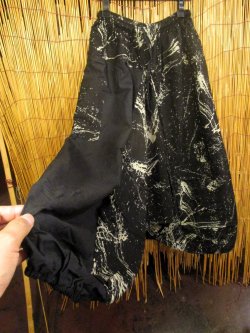画像3: 黒色＋和風プリント＊切り替え＊コットン素材＊ふんわり＊サルエルパンツ