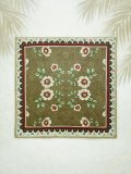 【１０５ｃｍ×１０２ｃｍ】インド綿＊お花プリント＊マルチクロス