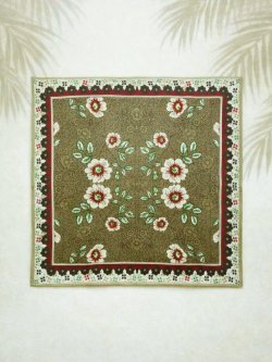 画像1: 【１０５ｃｍ×１０２ｃｍ】インド綿＊お花プリント＊マルチクロス