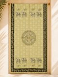 【１５０ｃｍ×８５ｃｍ】インド綿＊象さんプリント＊暖簾＊のれん