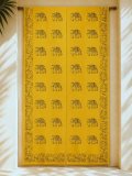 【１５０ｃｍ×８５ｃｍ】インド綿＊象さんプリント＊暖簾＊のれん