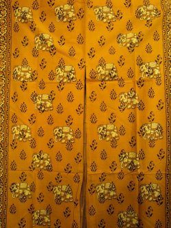 画像2: 【１５０ｃｍ×８５ｃｍ】インド綿＊象さんプリント＊暖簾＊のれん