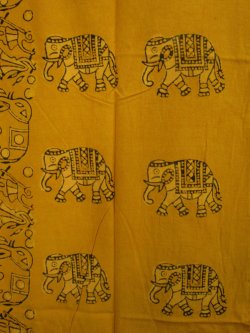 画像3: 【１５０ｃｍ×８５ｃｍ】インド綿＊象さんプリント＊暖簾＊のれん