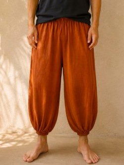 画像1: ストーンウォッシュ加工＊コットン素材＊半端丈＊クロップドパンツ