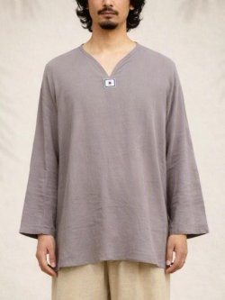画像1: 無地＊薄手＊コットン素材＊長袖＊プルオーバー＊ＸＸＬ