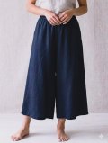 無地＊コットン素材＊シンプル＊半端丈＊ワイドパンツ