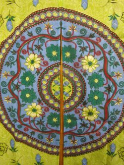 画像3: 【１５０ｃｍ×８５ｃｍ】インド綿＊お花プリント＊暖簾＊のれん