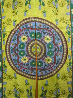 画像2: 【１５０ｃｍ×８５ｃｍ】インド綿＊お花プリント＊暖簾＊のれん