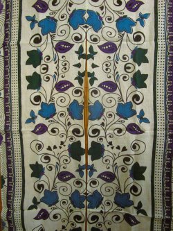 画像2: 【１５０ｃｍ×８５ｃｍ】インド綿＊お花プリント＊暖簾＊のれん