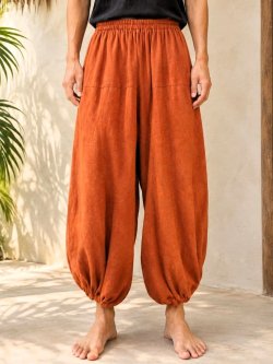 画像1: ストーンウォッシュ加工＊コットン素材＊半端丈＊クロップドパンツ