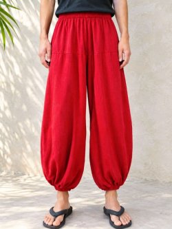 画像1: ストーンウォッシュ加工＊コットン素材＊半端丈＊クロップドパンツ