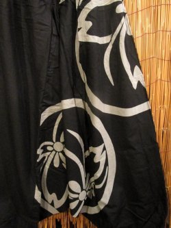 画像4: 黒色＋和風プリント＊切り替え＊コットン素材＊ふんわり＊サルエルパンツ
