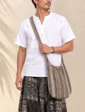 織り柄＊ゲリ生地＊ショルダーバッグ＊Ｍ