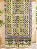 【１５０ｃｍ×８５ｃｍ】インド綿＊レトロ調プリント＊暖簾＊のれん