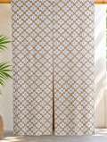 【１５０ｃｍ×８５ｃｍ】インド綿＊レトロ調プリント＊暖簾＊のれん