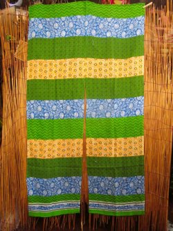 画像3: 【１５０ｃｍ×８５ｃｍ】インド綿＊レトロ調プリント＊暖簾＊のれん