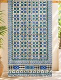 【１５０ｃｍ×８５ｃｍ】インド綿＊レトロ調プリント＊暖簾＊のれん