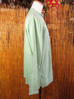 画像3: 無地＊コットン素材＊マオカラー＊三つボタン＊ロングスリーブ＊プルオーバー＊ＸＬ