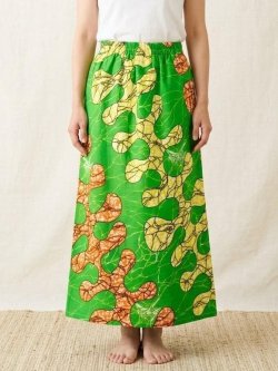 画像1: パーニュ生地＊コットン素材＊アフリカンプリント＊ロングスカート