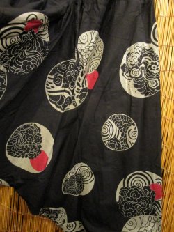 画像4: 黒色＋和風プリント＊切り替え＊コットン素材＊ふんわり＊サルエルパンツ